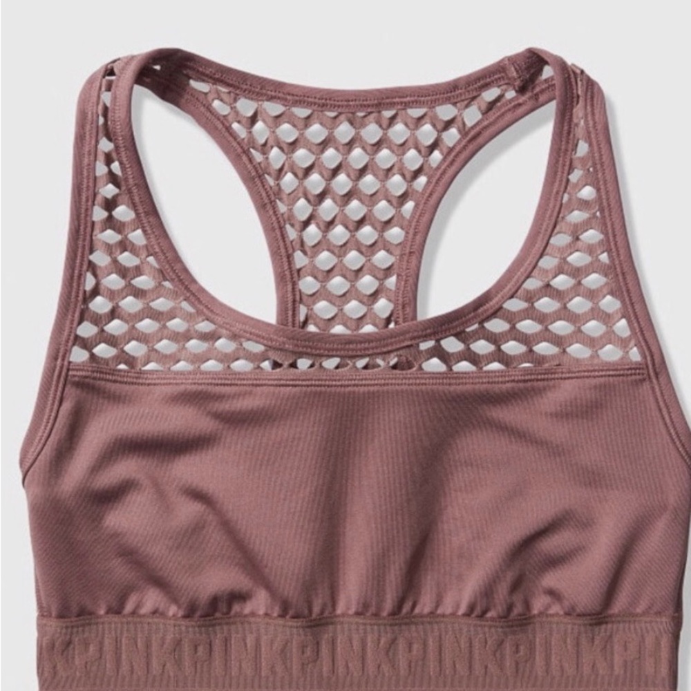 Pink Victoria Secrets Ultimate Mesh Razorback Sports Bra NWOT Small